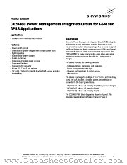 CX20460 datasheet pdf Skyworks Solutions