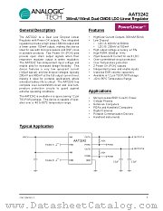 AAT3242 datasheet pdf ANALOGIC TECH