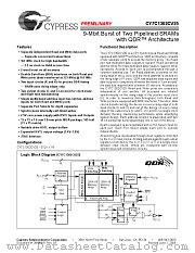CY7C1302CV25-133BZC datasheet pdf Cypress