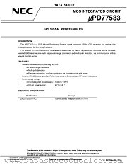 UPD77533 datasheet pdf NEC