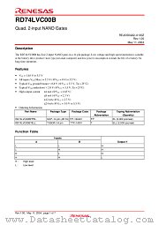 RD74LVC00B datasheet pdf Renesas