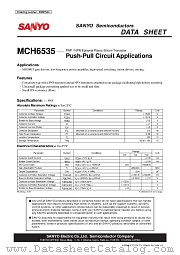 MCH6535 datasheet pdf SANYO
