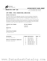 5962-8771001PA datasheet pdf National Semiconductor