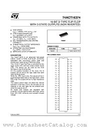 74ACT16374 datasheet pdf ST Microelectronics