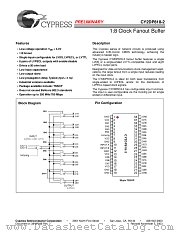 CY2DP818ZI-2 datasheet pdf Cypress