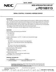 UPD168113 datasheet pdf NEC