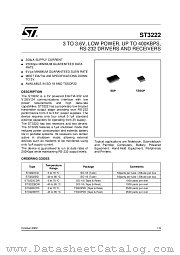 ST3222B datasheet pdf ST Microelectronics