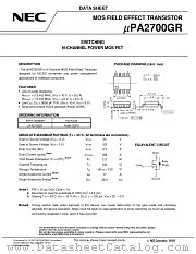 UPA2700GR-E1 datasheet pdf NEC