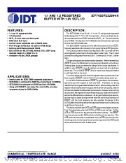 IDT74SSTU32864BF8 datasheet pdf IDT