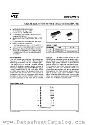 HCF4022 datasheet pdf ST Microelectronics