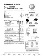 NTP18N06 datasheet pdf ON Semiconductor