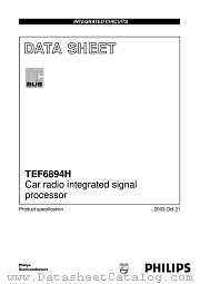TEF6894H/V2 datasheet pdf Philips