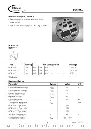 BCR101T datasheet pdf Infineon