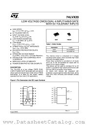 74LVX20 datasheet pdf ST Microelectronics