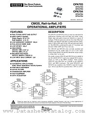 OPA4703UA/2K5 datasheet pdf Texas Instruments