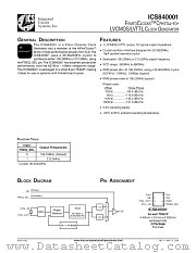 ICS840001 datasheet pdf Texas Instruments