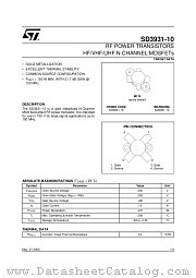 SD3931-10 datasheet pdf ST Microelectronics