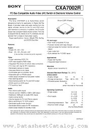 CXA7002R datasheet pdf SONY