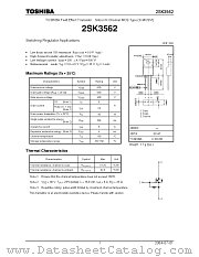 2SK3562 datasheet pdf TOSHIBA