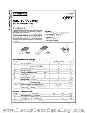 FQD3P50TF datasheet pdf Fairchild Semiconductor