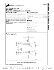 LM4808LDX datasheet pdf National Semiconductor