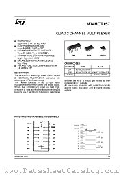 M74HCT157 datasheet pdf ST Microelectronics
