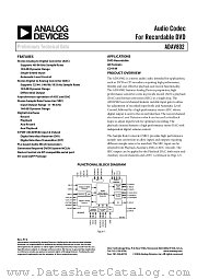 ADAV802 datasheet pdf Analog Devices