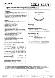 CXD3152AR datasheet pdf SONY