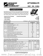 APT60M80JVR datasheet pdf Advanced Power Technology