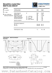 MQF70.455-4000/07 datasheet pdf Vectron