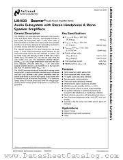 LM4930LQX datasheet pdf National Semiconductor