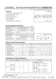 KAQW214S datasheet pdf Cosmo Electronics
