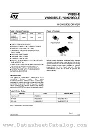 VN920B5-E datasheet pdf ST Microelectronics