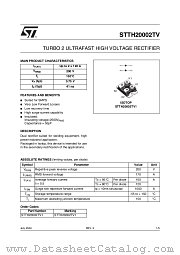 STTH20002TV1 datasheet pdf ST Microelectronics