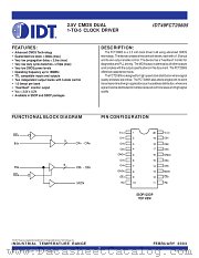 IDT49FCT20805QI8 datasheet pdf IDT