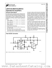 LM101AH datasheet pdf National Semiconductor