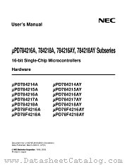 UPD78F4218A datasheet pdf NEC