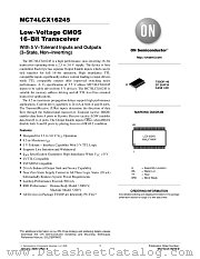 MC74LCX16245DTR2 datasheet pdf ON Semiconductor