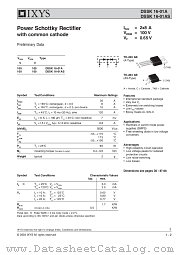 DSSK16-01A datasheet pdf IXYS