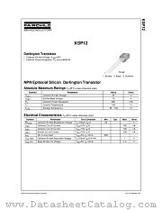 KSP12 datasheet pdf Fairchild Semiconductor