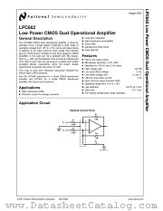 LPC662AIMX datasheet pdf National Semiconductor