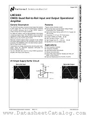 LMC6484AMJ-MPR datasheet pdf National Semiconductor