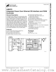LM5070HE EVAL datasheet pdf National Semiconductor