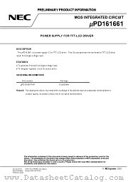 UPD161661W datasheet pdf NEC