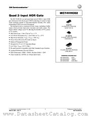 MC74VHC02DTR2 datasheet pdf ON Semiconductor