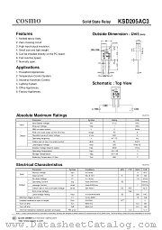KSD205AC3 datasheet pdf Cosmo Electronics
