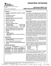 CD54HC4059F3A datasheet pdf Texas Instruments