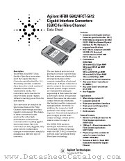 HFBR-5602 datasheet pdf Agilent (Hewlett-Packard)