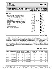 SP3249CY-L datasheet pdf Sipex Corporation