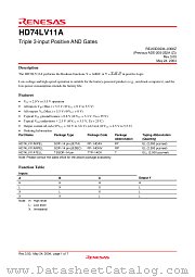 HD74LV11A datasheet pdf Renesas